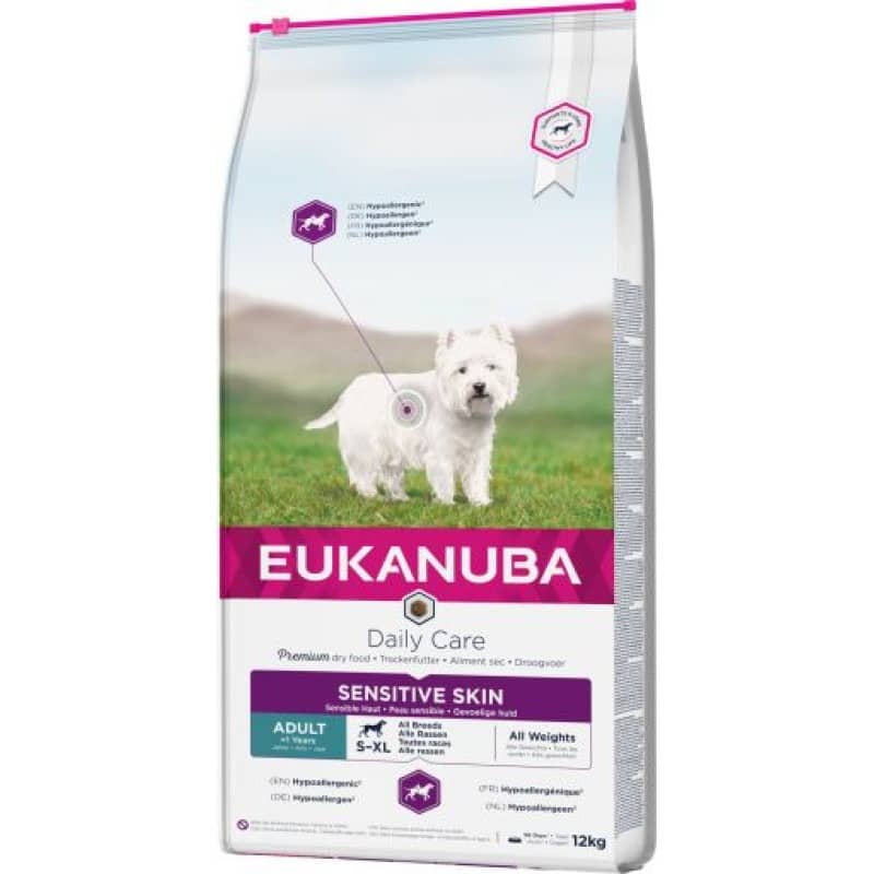 EUKANUBA DOG SENSITIVE SKIN sausā barība suņiem 12kg